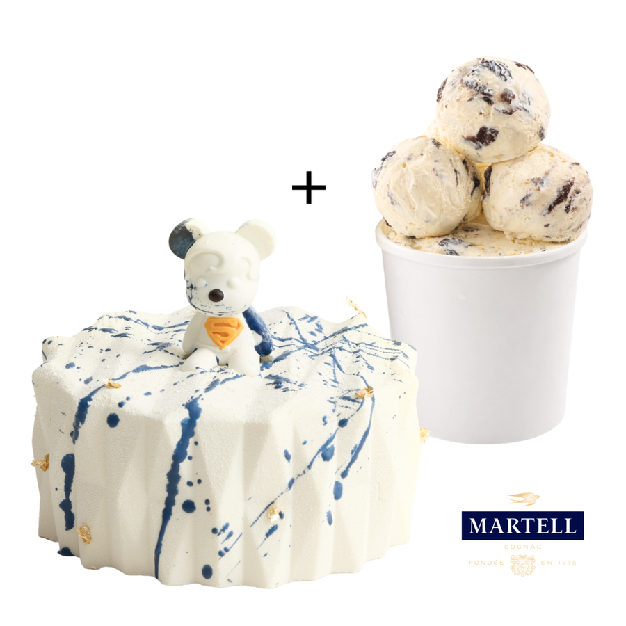 Martell Raisin Ice Cream Bundle (Cake + Tub)