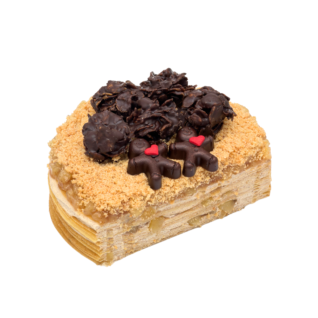 Apple Crumble Crepe Cake