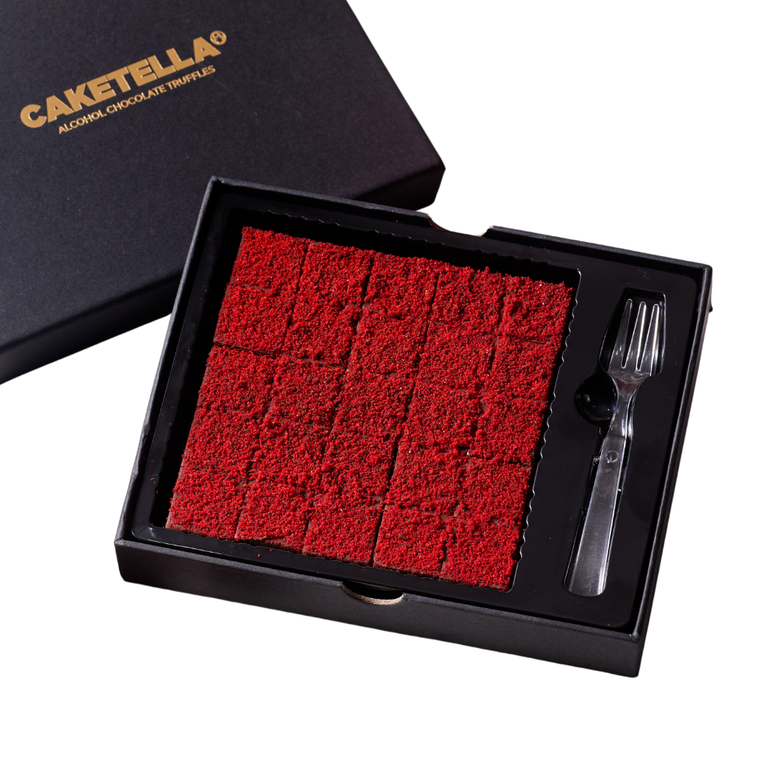 Red Wine Raspberri Chocolate Truffle Cubes