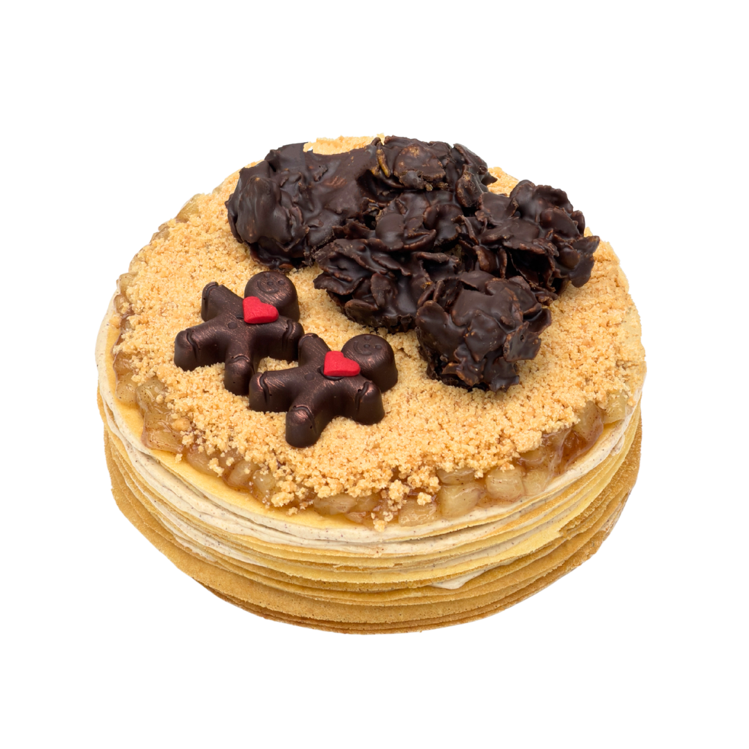 Apple Crumble Crepe Cake