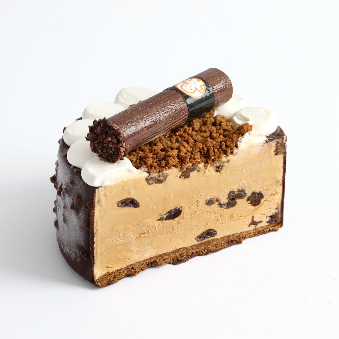 Guinness Coffee Raisin Ice Cream Cake