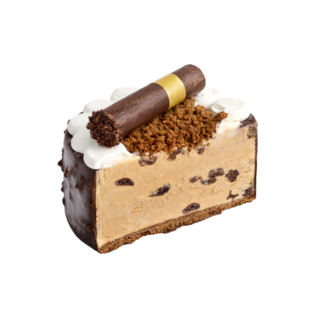 Guinness Coffee Raisin Ice Cream Cake